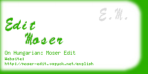 edit moser business card